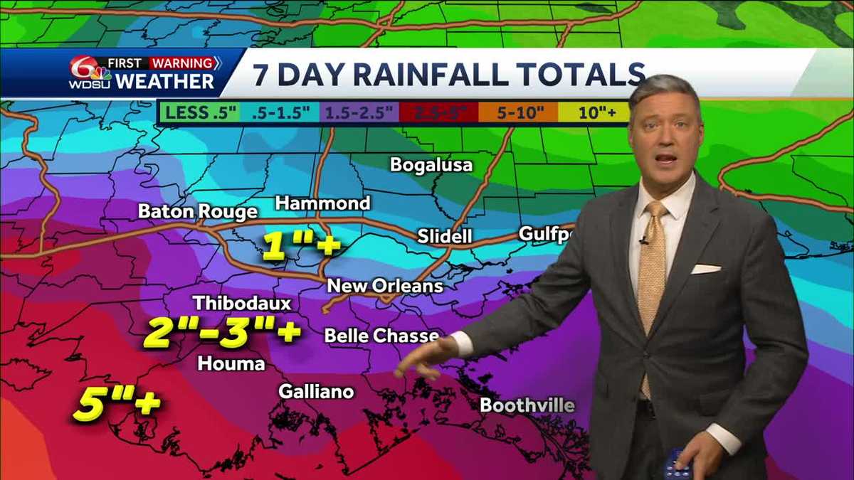New Orleans weather forecast high temps air quality alert storms