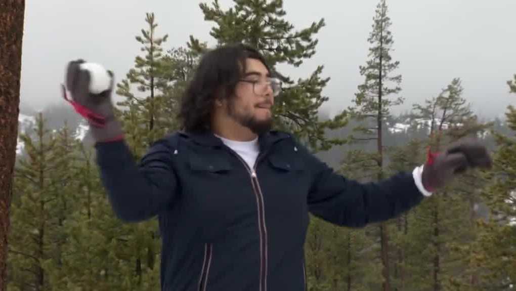 Sierra visitors embrace New Year's Day with snow, rain and scenic views