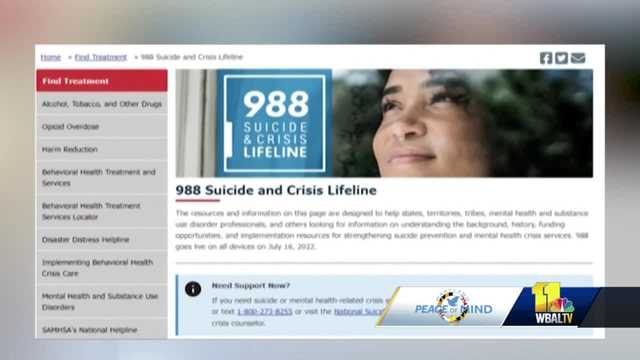 Baltimore-area response teams to answer 988 calls for help - Vimarsana News