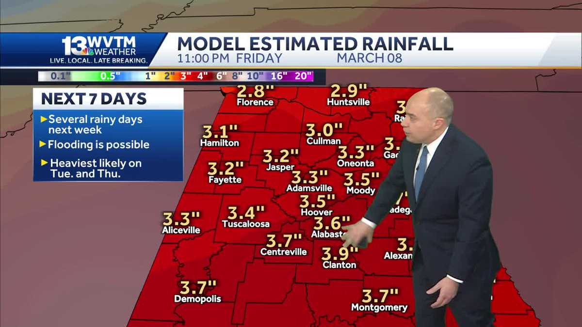 Weekend weather looks warmer and more rain, storms come next week