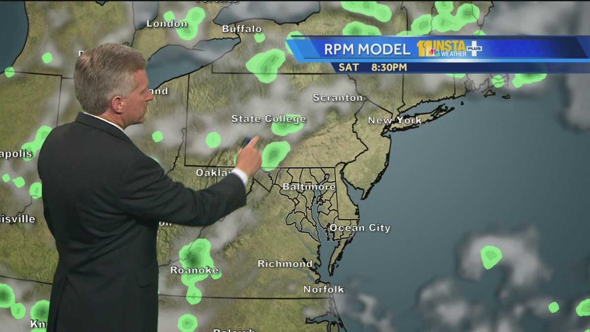 Isolated thunderstorms possible Saturday