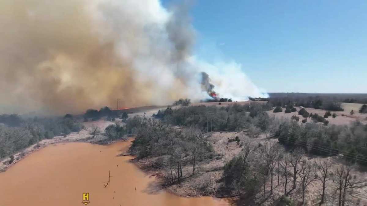 WATCH: Drone 5 captures view of wildfire south of Meridian