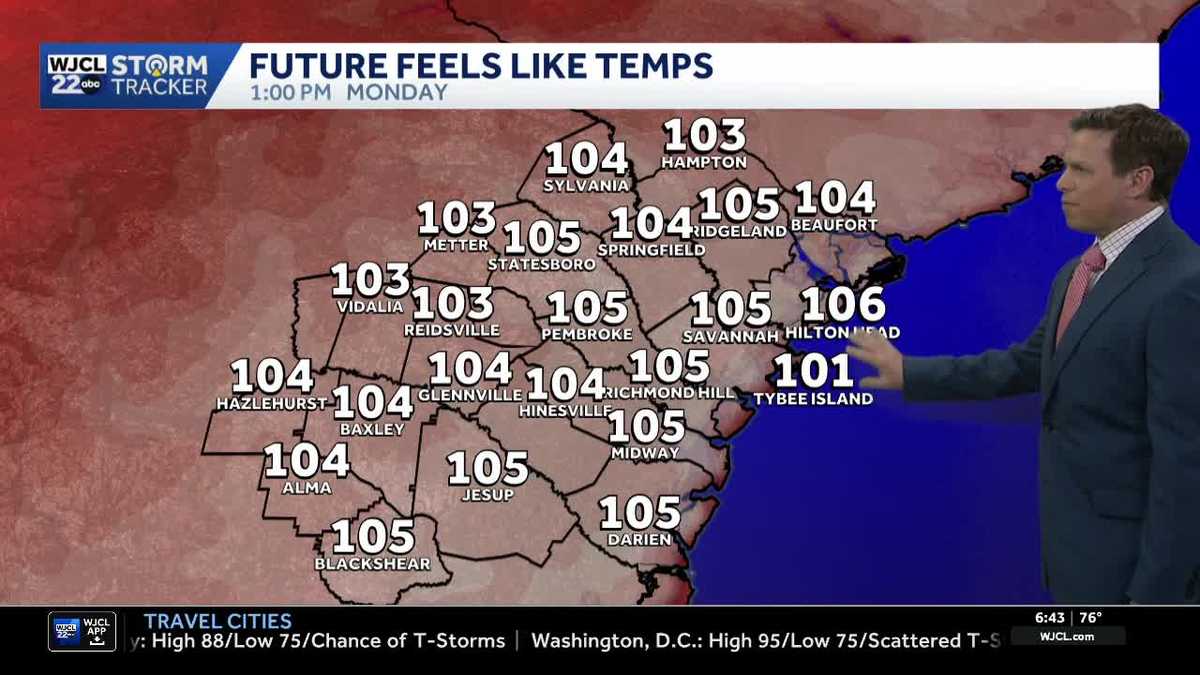 Hot, humid weather continues in Savannah and Lowcountry - WJCL