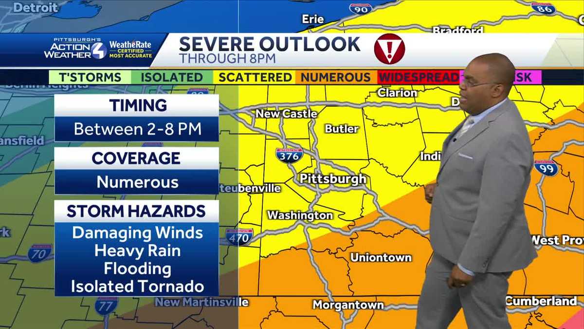 Severe weather moving through the area