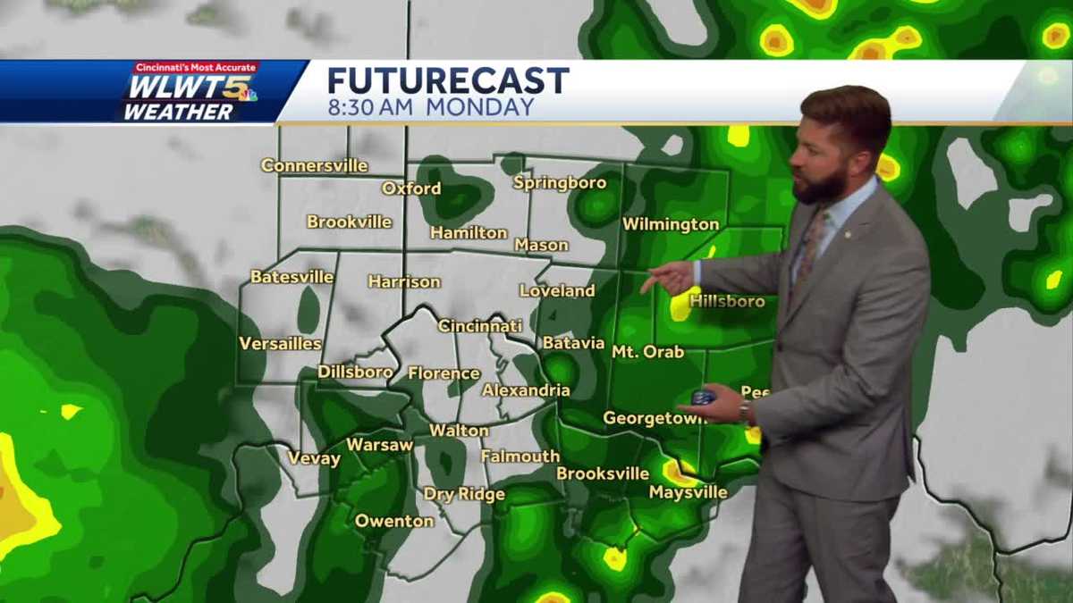 Rain impacts your Monday morning commute