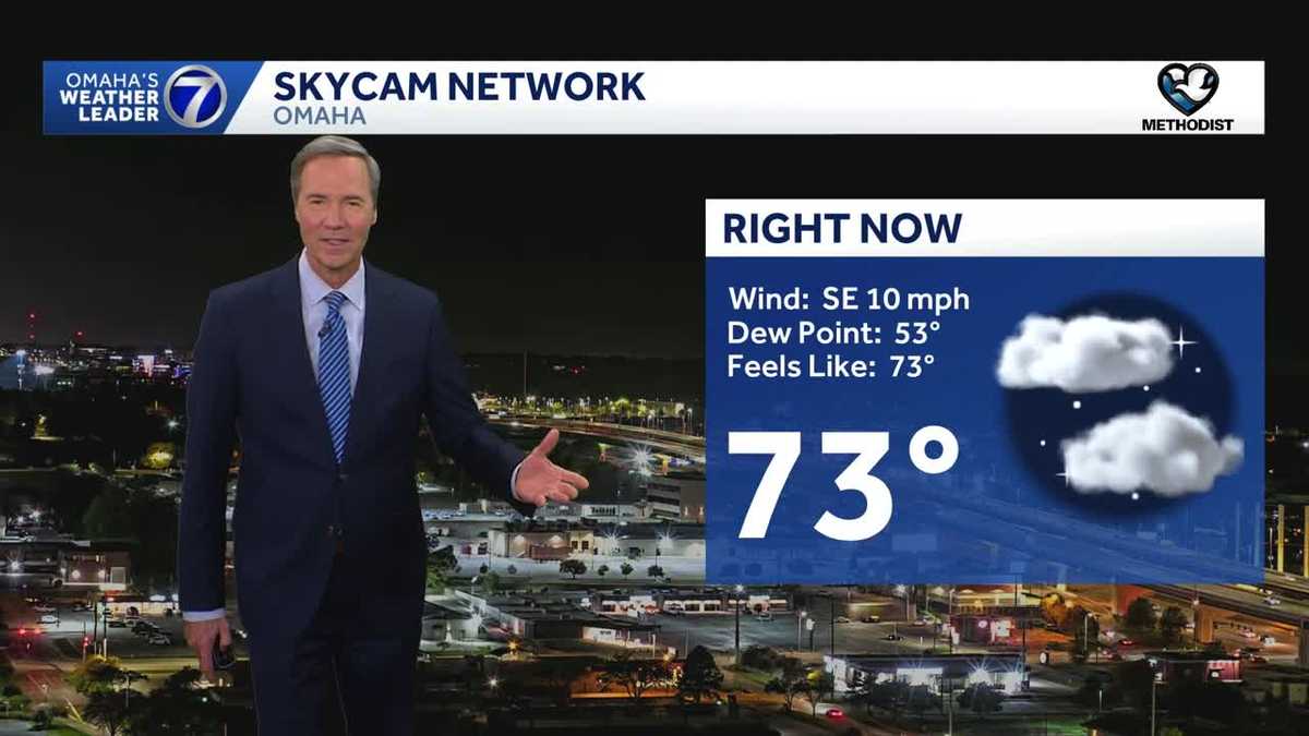 Comfortable tonight around the Omaha area