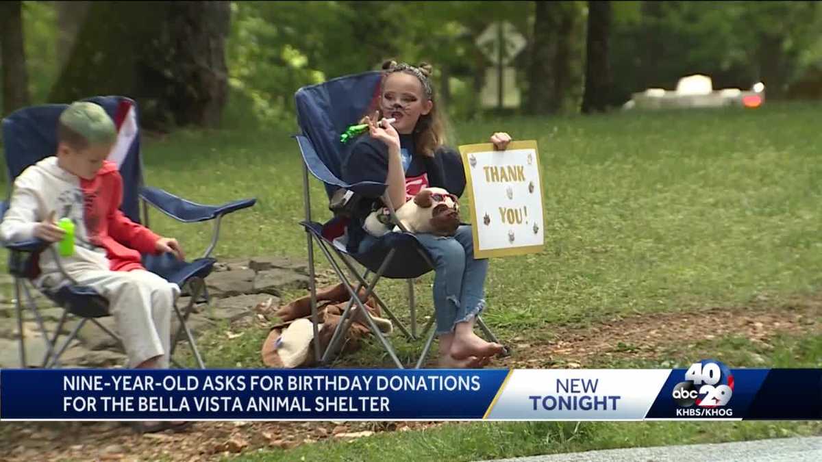Bella Vista 9-year-old donates birthday to animal shelter