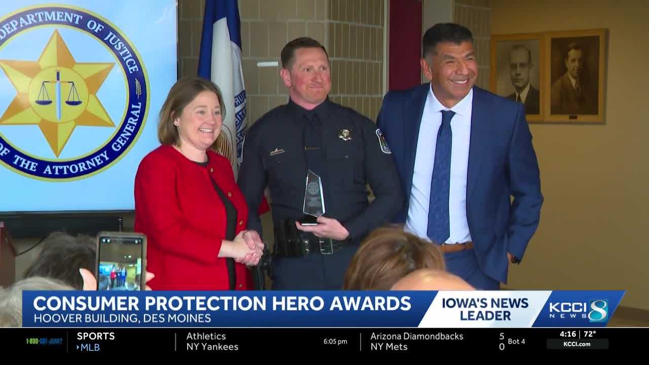 Attorney General Brenna Bird honors three Iowans for stopping scams