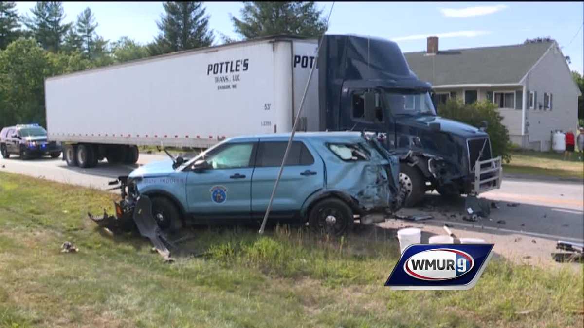 Driver airlifted after hitting Maine State Police cruiser