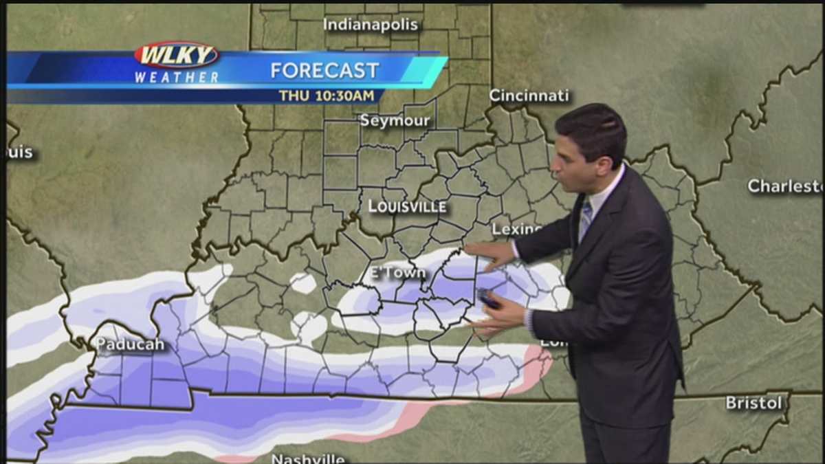 Wintry Weather South of Louisville Today