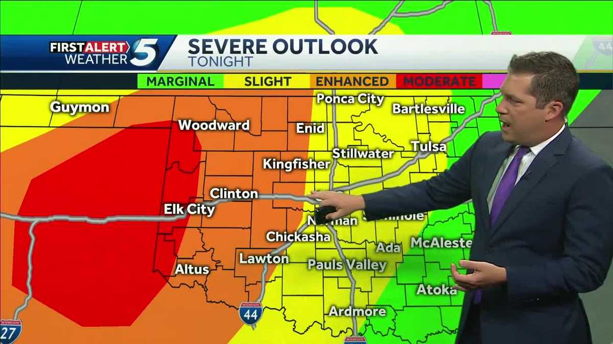 Timeline: Severe storms with tornado risk move into Oklahoma