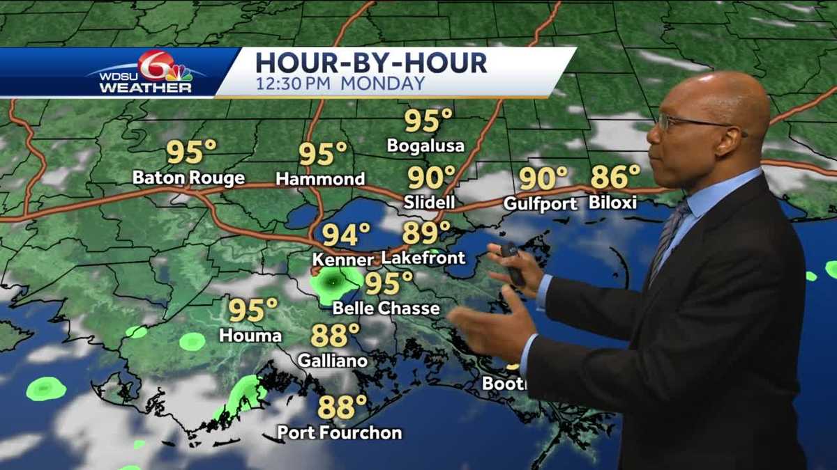 Monday & Tuesday, Hot with a 20% Chance of Storms