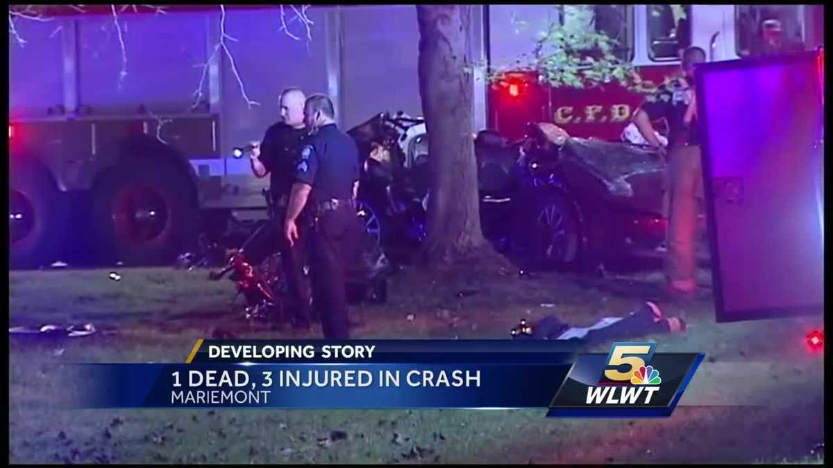 1 killed, 3 hurt when car slams into tree