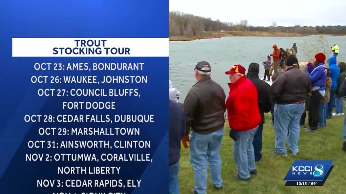 Iowa DNR to stock 1,500 trout at 20 locations this fall
