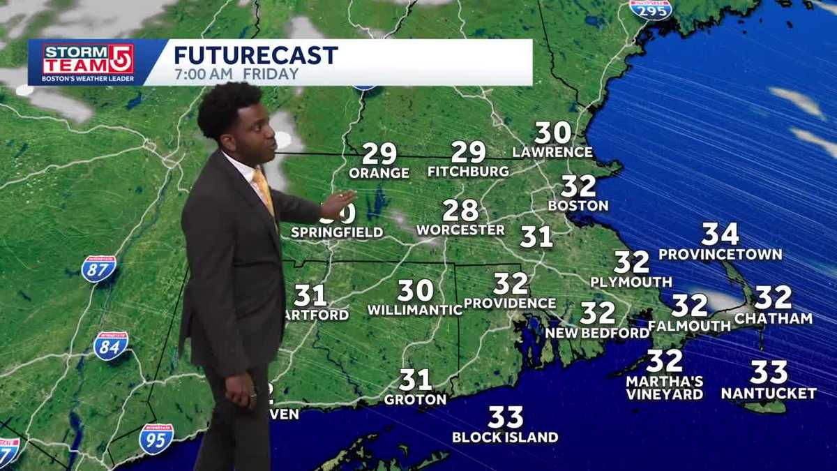 Video: Snow showers turning to clear skies tonight