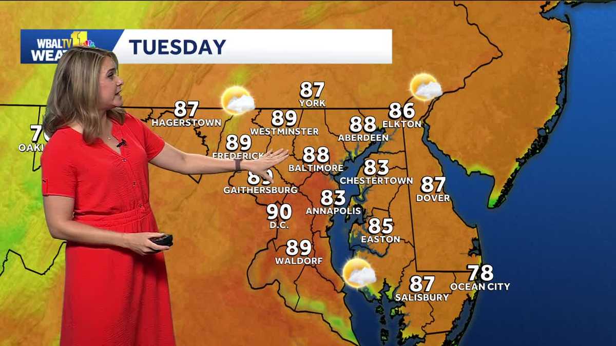 Warmer Tuesday in the Baltimore area