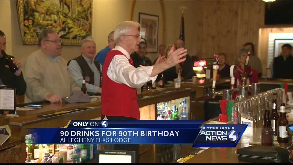 Cheers! Pittsburgh bartender celebrates his 90th birthday by pouring 90