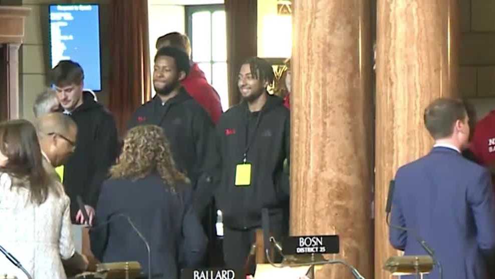 Lawmakers pause debate to honor Nebraska men's basketball team