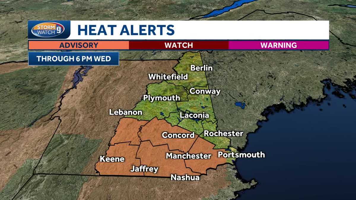 New Hampshire heat advisory in effect on hot day