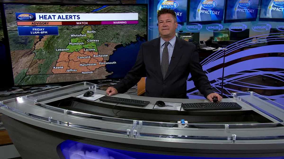New Hampshire forecast video Heat advisory for Friday