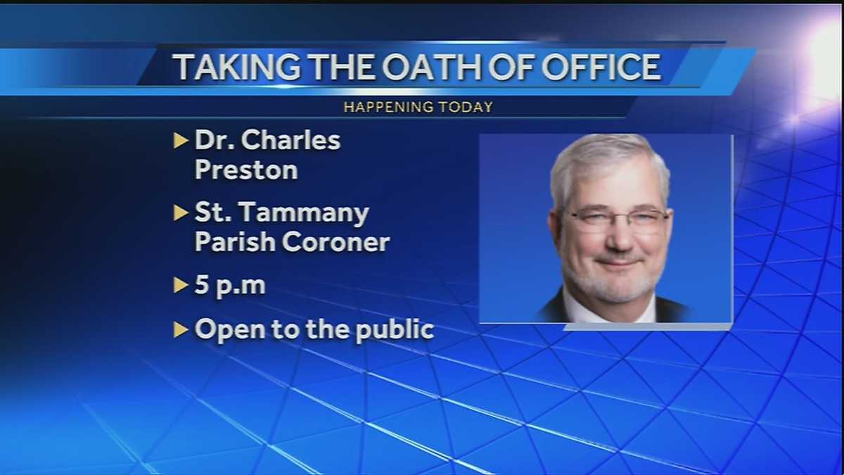 St. Tammany Parish Coroner to be sworn into office