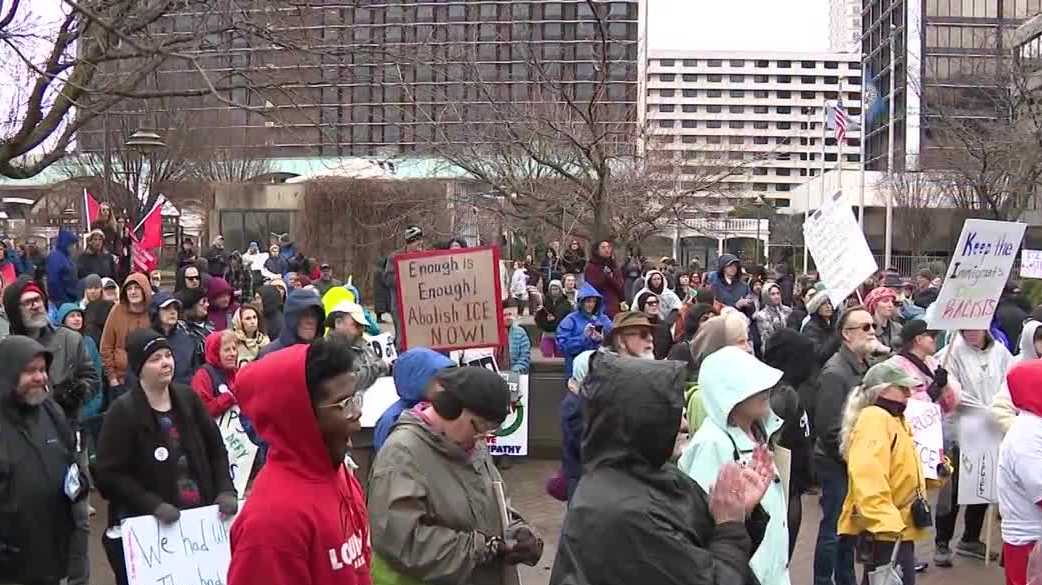ICE protests draw hundreds to Frankfort, Louisville as demonstrations spread nationwide