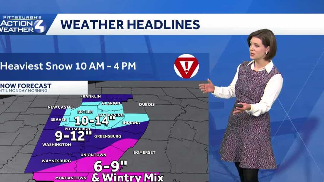 Significant heavy snow for Western Pennsylvania | Winter storm warning in effect