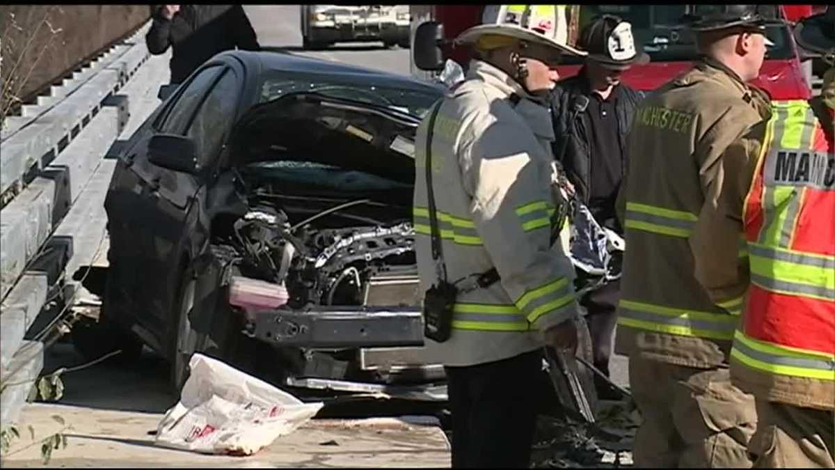 Serious crash shuts down Manchester bridge