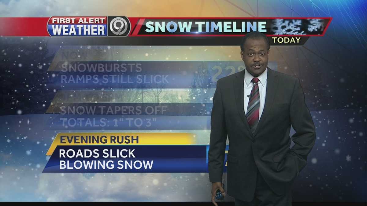 Snow moves out, roads stay slick