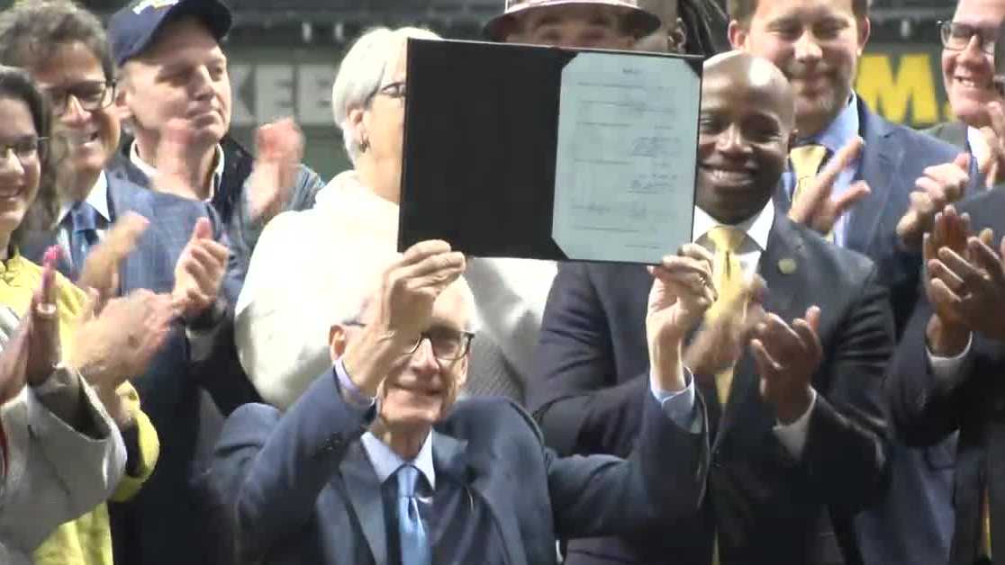 Gov. Tony Evers signs stadium funding bill to keep Brewers in Milwaukee