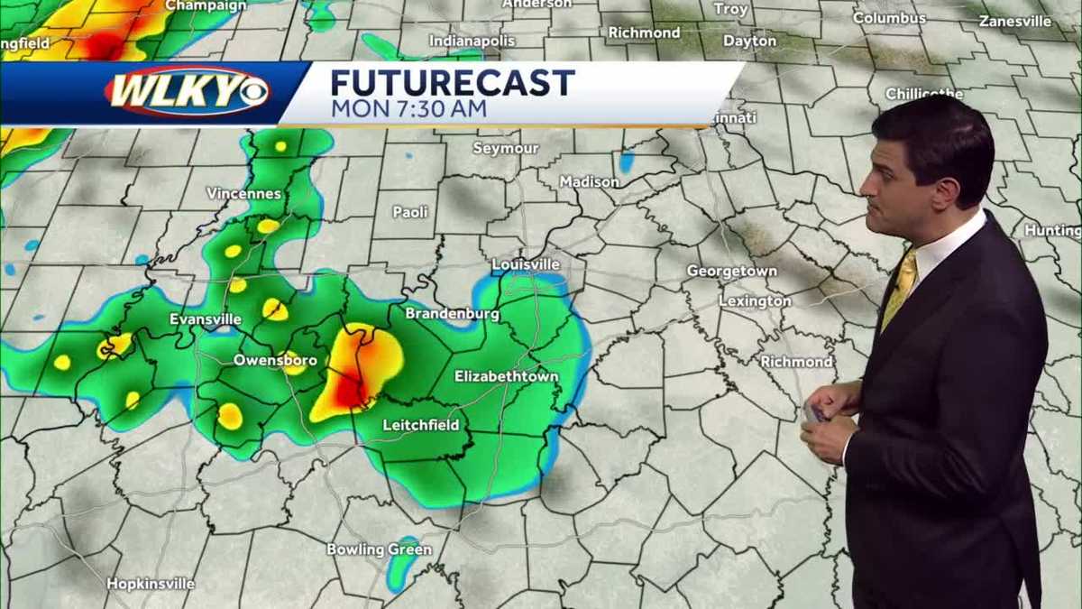 Scattered storms expected Monday