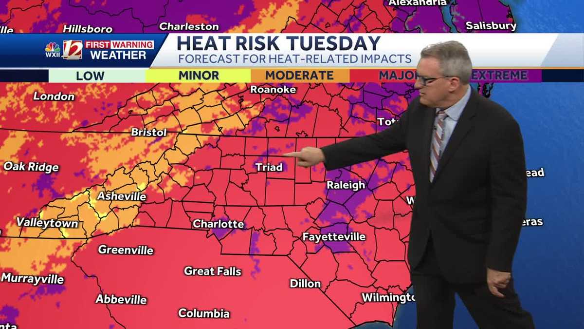 Dangerous heat across North Carolina through Wednesday, severe storm ...