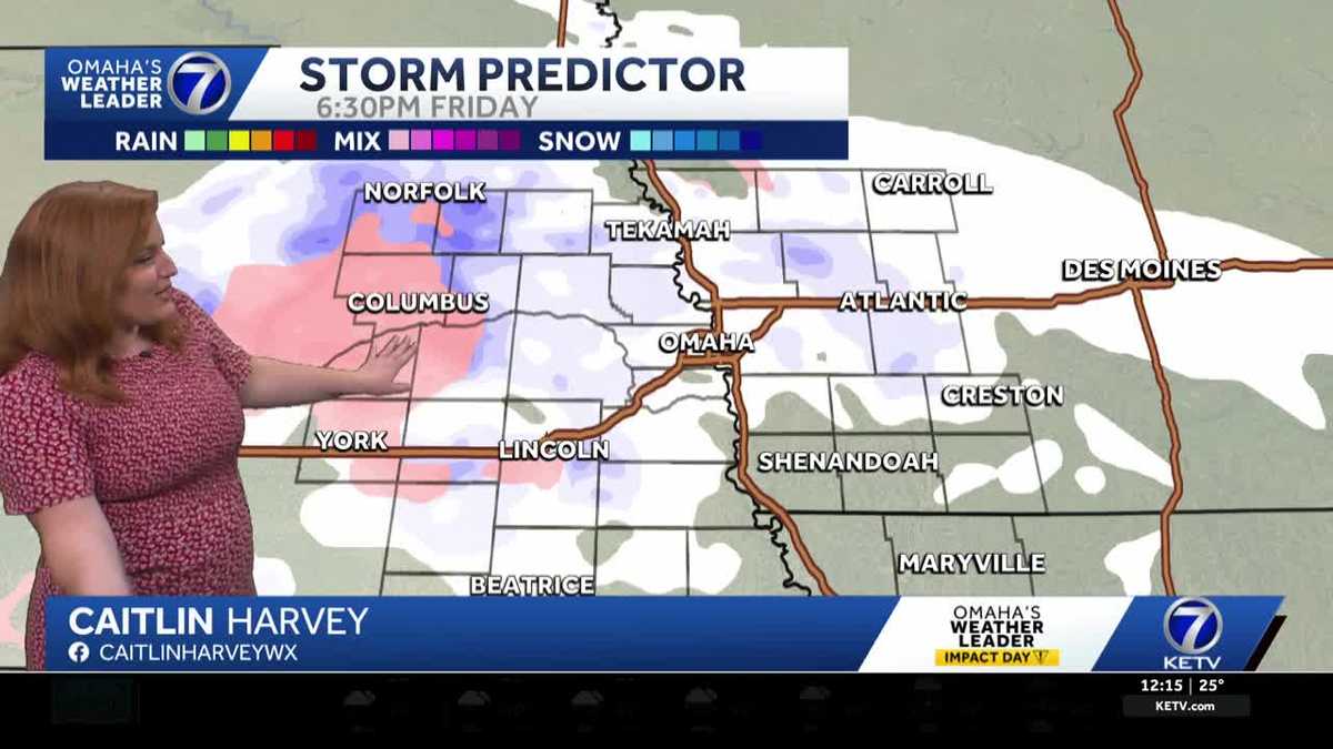Wintry mix, light snow possible Friday afternoon for Omaha area