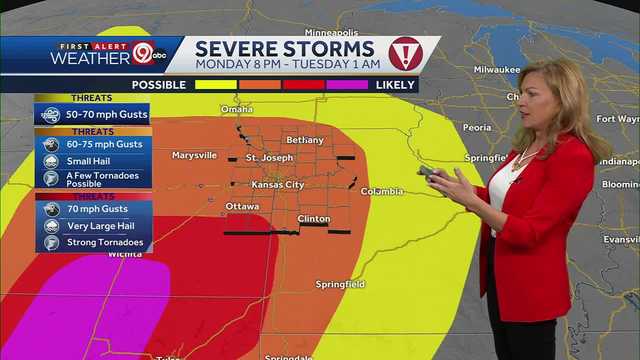 Kansas City weather: Severe storms are possible tonight - Vimarsana News
