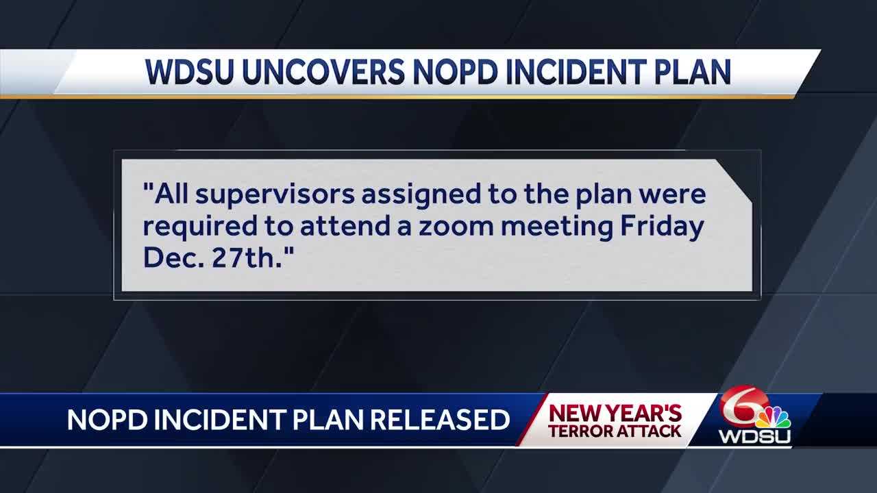 New Orleans security plan before attack obtained by WDSU