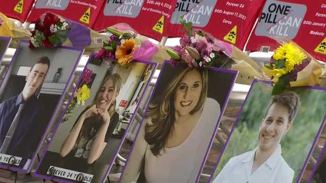 Fentanyl overdose victims memorialized at mall in Modesto 