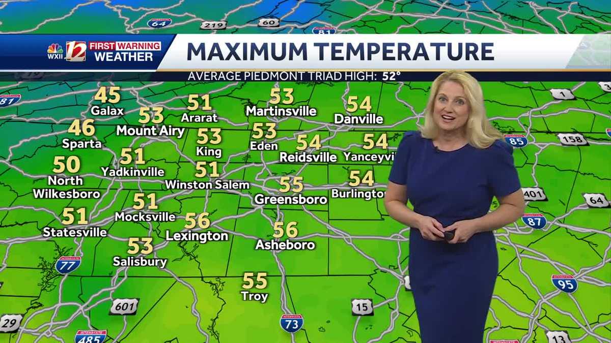 Chilly weekend in North Carolina, Sunday rain and wintry mix
