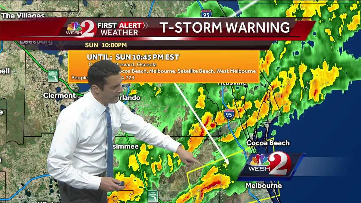 Severe weather moves through Central Florida