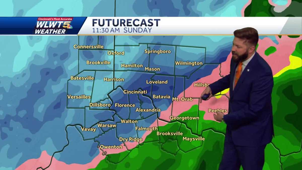 Snow and a wintry mix bringing impacts for Sunday