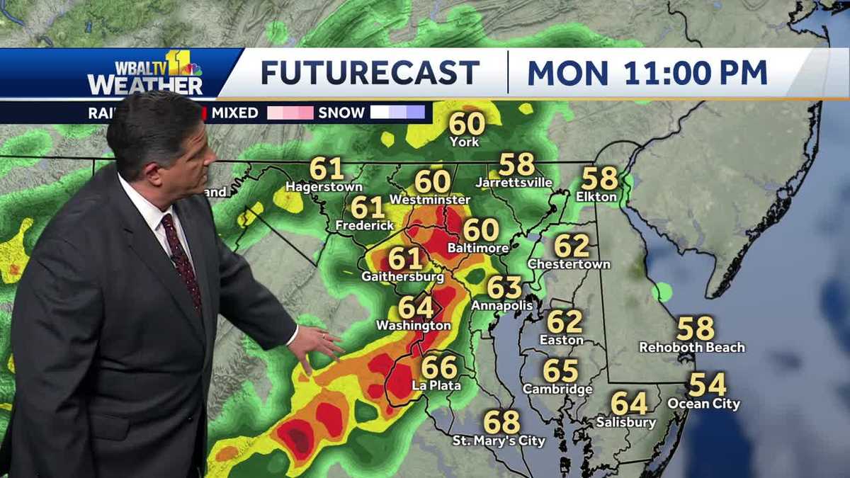 Possible severe thunderstorms late Monday