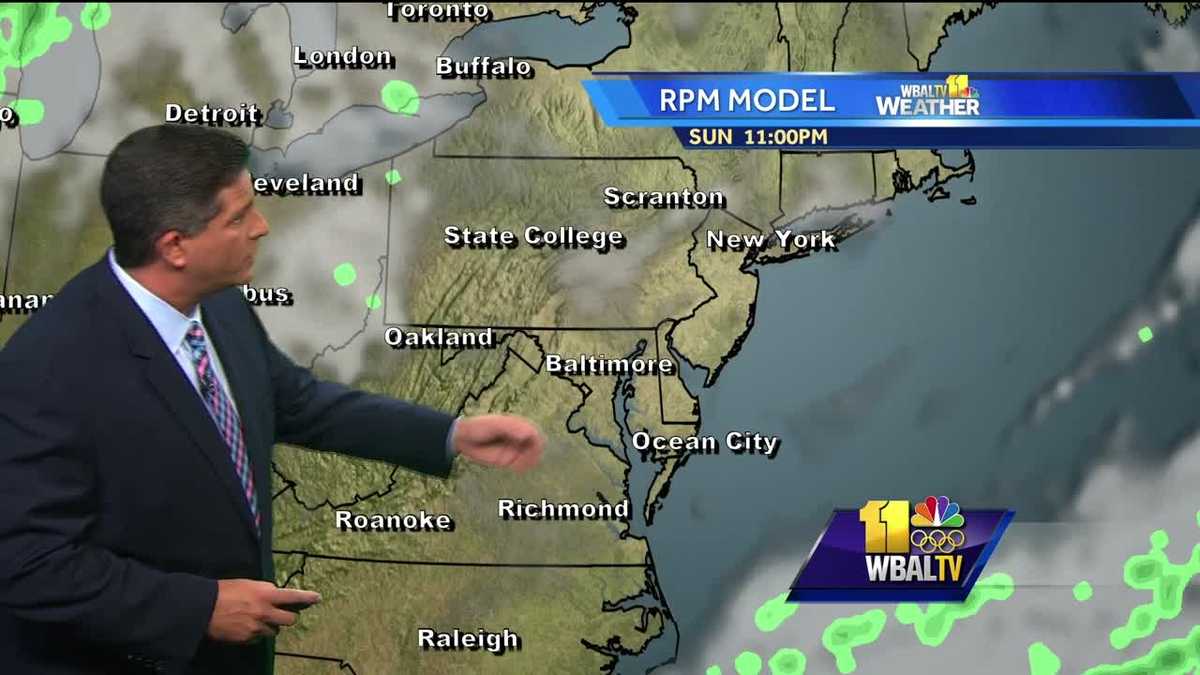 Temperatures below normal for a nice Sunday