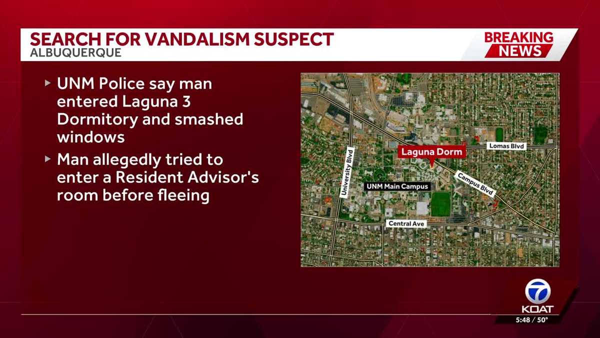 Man accused of damaging dorm at UNM campus in Albuquerque