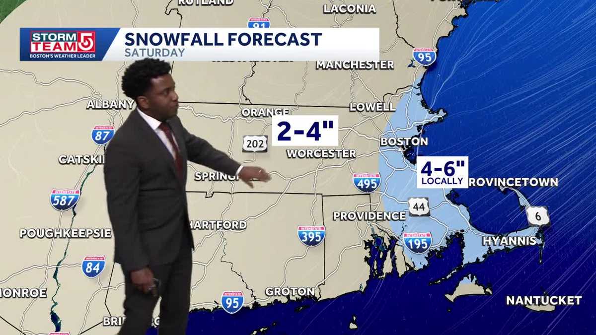 Video: Steady snow Saturday, Arctic blast follows