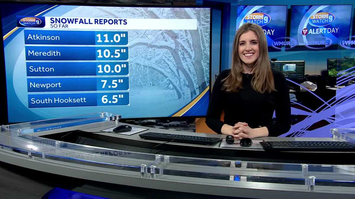 New Hampshire weather video Snow to end Sunday night