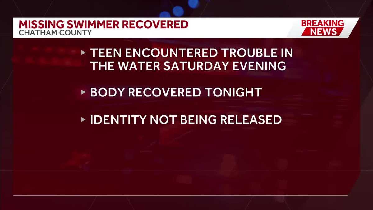 The body of a missing teenage swimmer has been recovered, authorities confirm