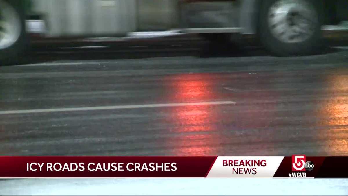 Icy roads make for tricky commute