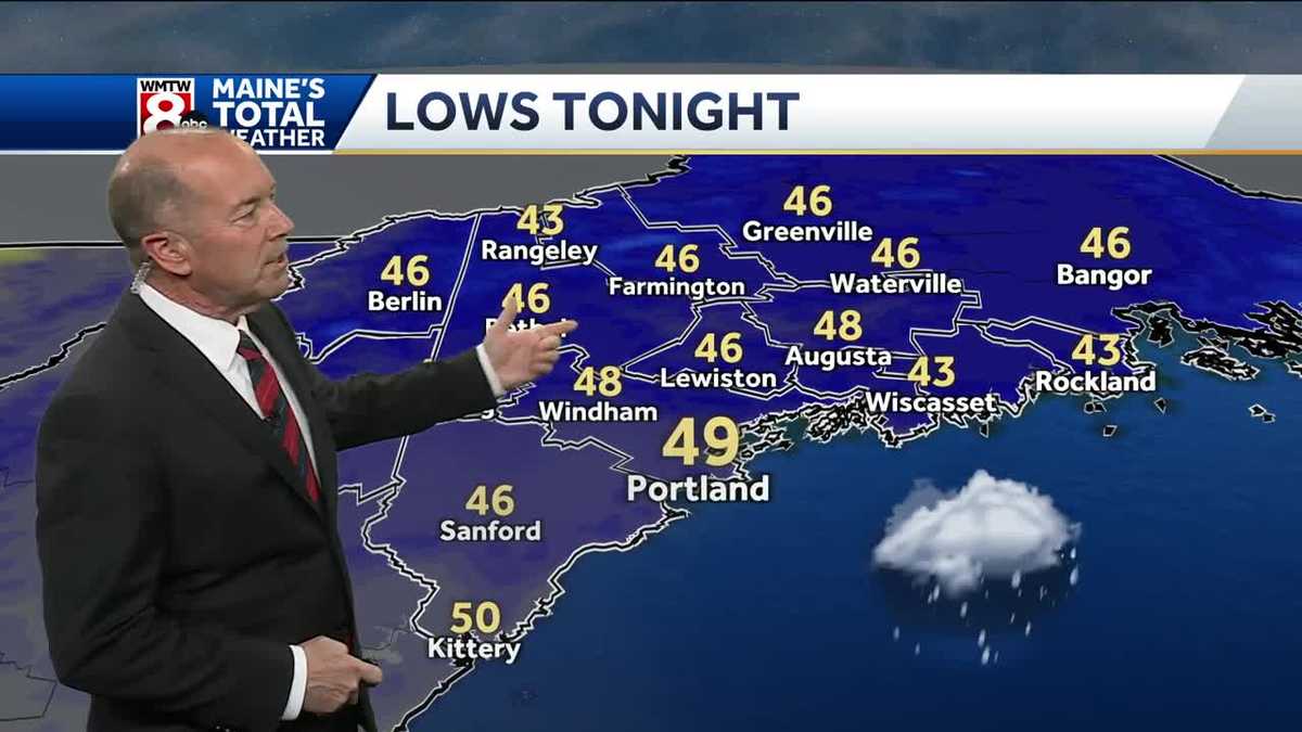 Showers become more numerous tonight and tomorrow