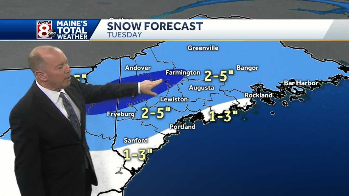 Another round of snow on Tuesday