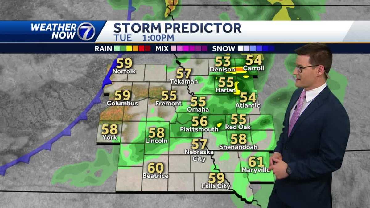 Spotty Showers Tuesday, strong winds Wednesday