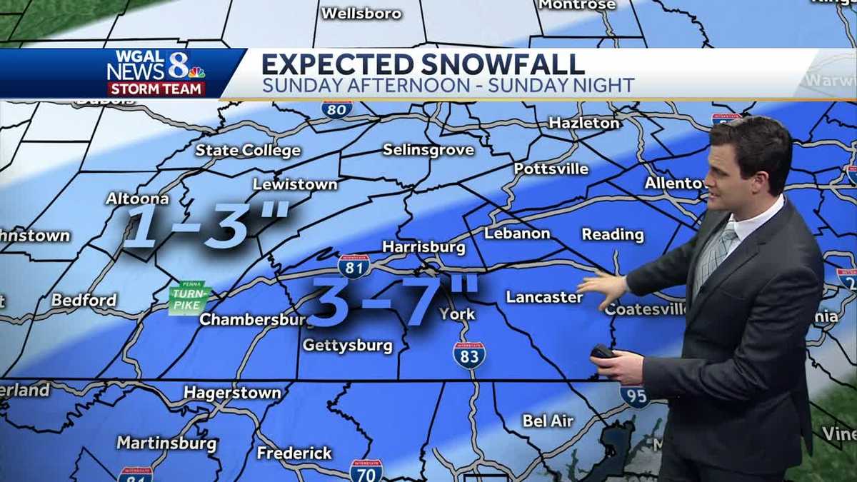 More snow expected, arriving Sunday afternoon